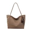 Large-capacity bag women's 2025 new retro simple shoulder bag texture tote bag for class casual commuting