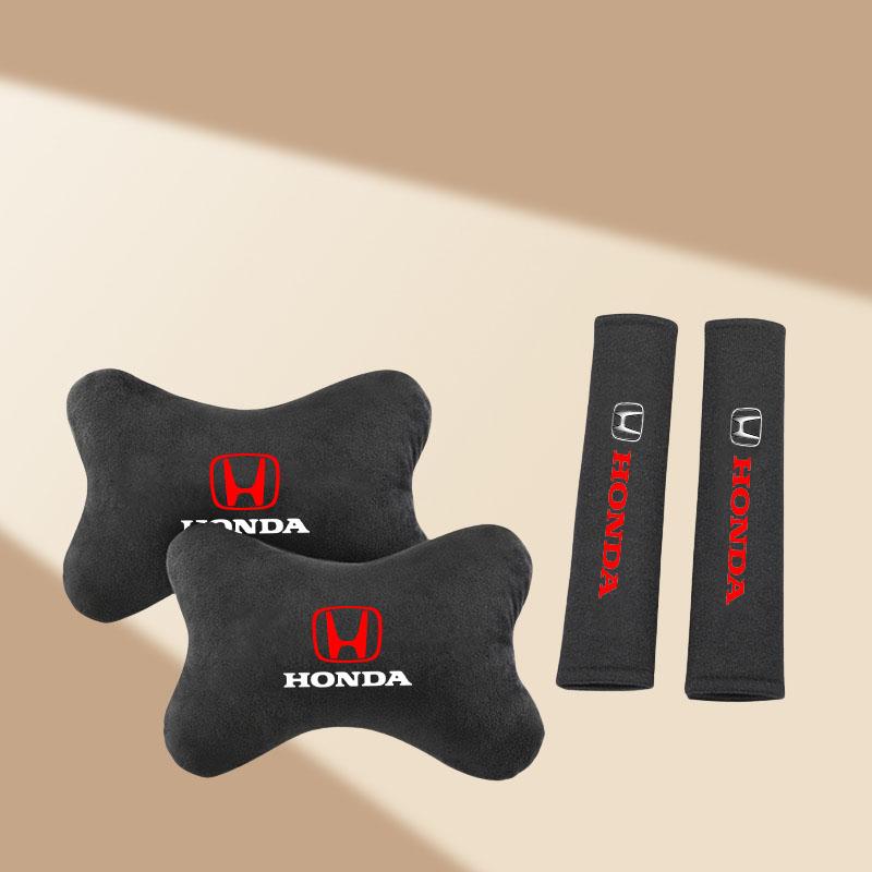 Car Seat Head Neck Rest for Honda Civic Accord City Fit Mugen CR-V Pilot HRV Envix Odyssey Cushion Headrest Pillow Seat Belt Pad