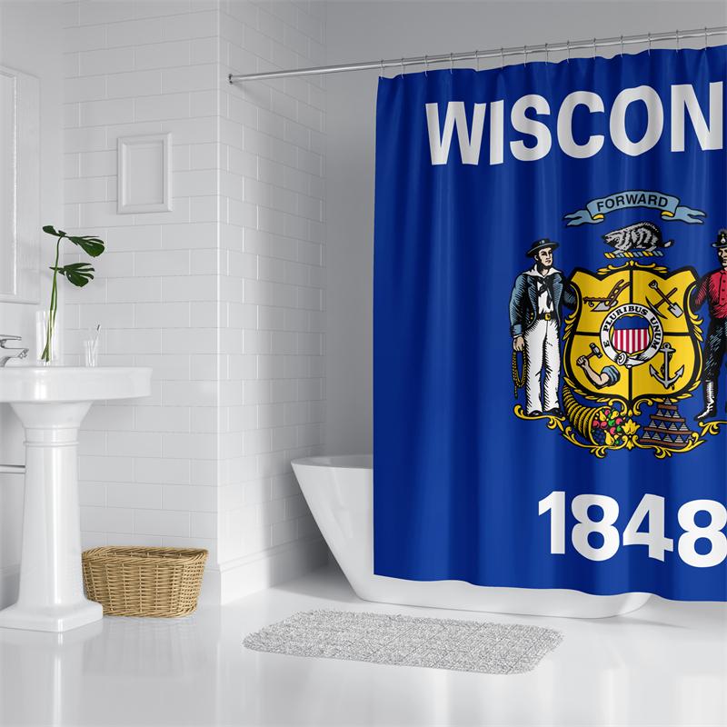

Aertemisi Wisconsin Shower Curtain Set With Grommets And Hooks For Bathroom Decor W60H190(CM)-1 Pcs