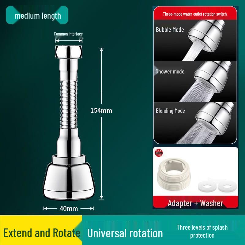 Hanyou 3-Mode Kitchen Faucet Anti-Splash Extender