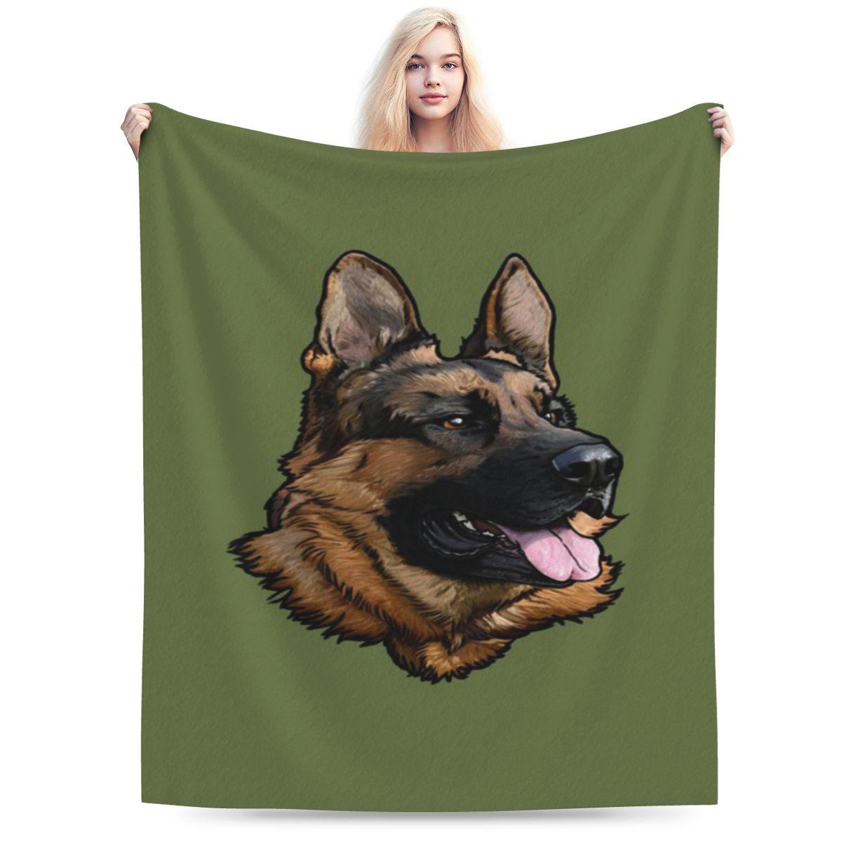 German Shepherd Portrait Personalized Soft Gift An UltraSoft Micro Fleece Blanket 75x100cm 30x40in