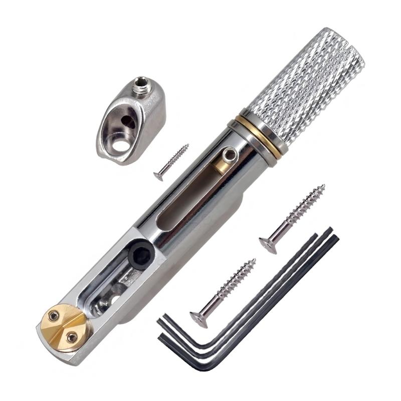 Zincs Alloys Guitar Saddles Bridge For Headless Guitar Stable Performances Easyly Installation Durable Brass Hardware