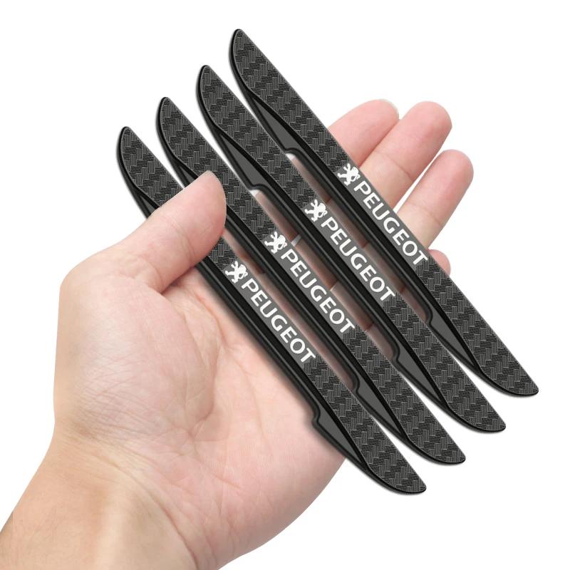 4Pcs Car Door Bumper Rubber Anti-collision Stickers For Peugeot 308 408 508 RCZ 208 3008 2008 206 207 307 Car Accessories HGH3