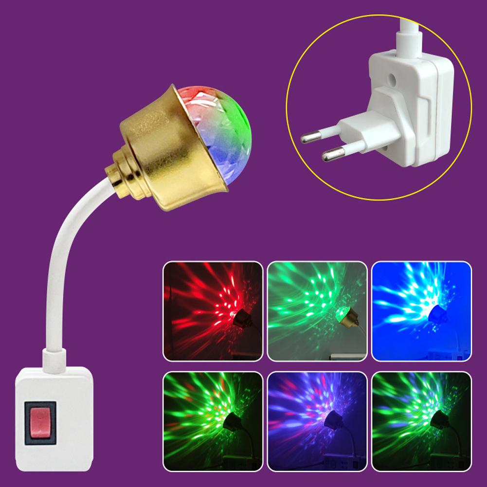 DJ Disko Ortam Işığı için Sahne Işığı Renkli Küçük Sihirli Top Dönen LED Sahne Lambası Ampul