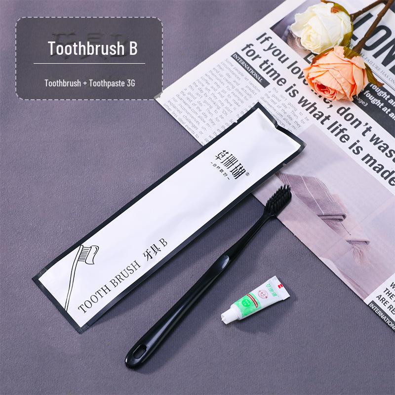 Disposable Travel Toothbrush & Toothpaste Set for Hotels & Homestays