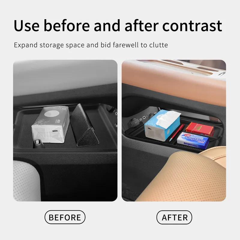 Center Console Lower Storage Box for Leapmotor C10 2024 2025 Storage Tray Organizer Case Car Interior Accessories