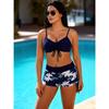 2026 Europäischer und Amerikanischer Senior Badeanzug Damen Zweiteiler Flachwinkel Bikini Pure Desire Hohe Taille Nackenband