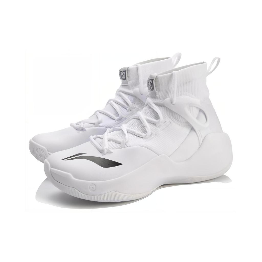 Li Ning SONIC 6 V2 Dämpfung Rutschfest Abdeckung High-Top Basketballschuhe Herren Weiß ABAN027-1