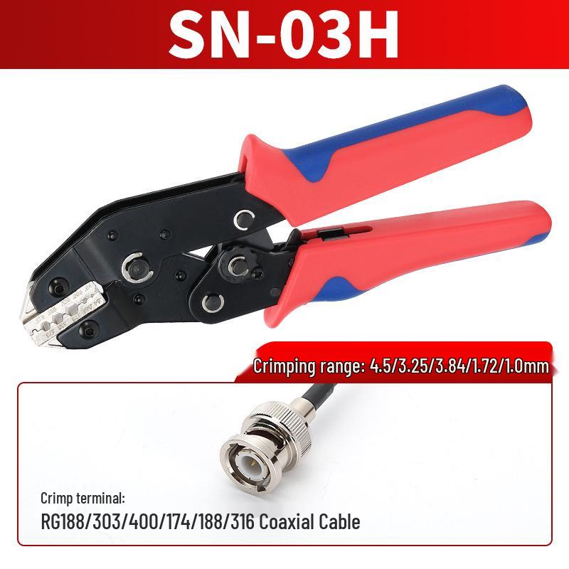 Spring Insert Ratchet Crimping Pliers SN-58B - Cold Press & Insulated Terminal, Multi-Jaw Bare Terminal Crimp Pliers.