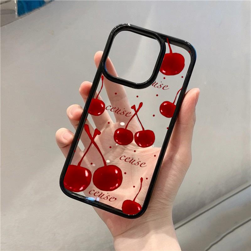 

Чехол Красная Вишня Кролик для iPhone 16 Pro Чехлы iPhone 11 12 13 14 15 Pro Max 7 8 Plus X XR XS SE Прозрачная Силиконовая Накладка For iPhone 13 Pro