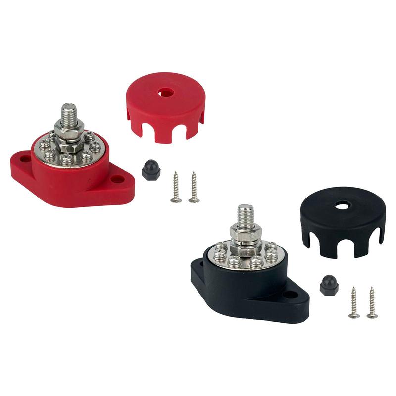 Metallic Nylon Distribution Block Bus Bar Stud Power Connector for Automotive Marine RV Boat Truck Solar