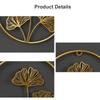 Cabinet Ornaments Ginkgo Leaf Ornaments Metal Round Pendant Wall Decoration Leaves Sculpture