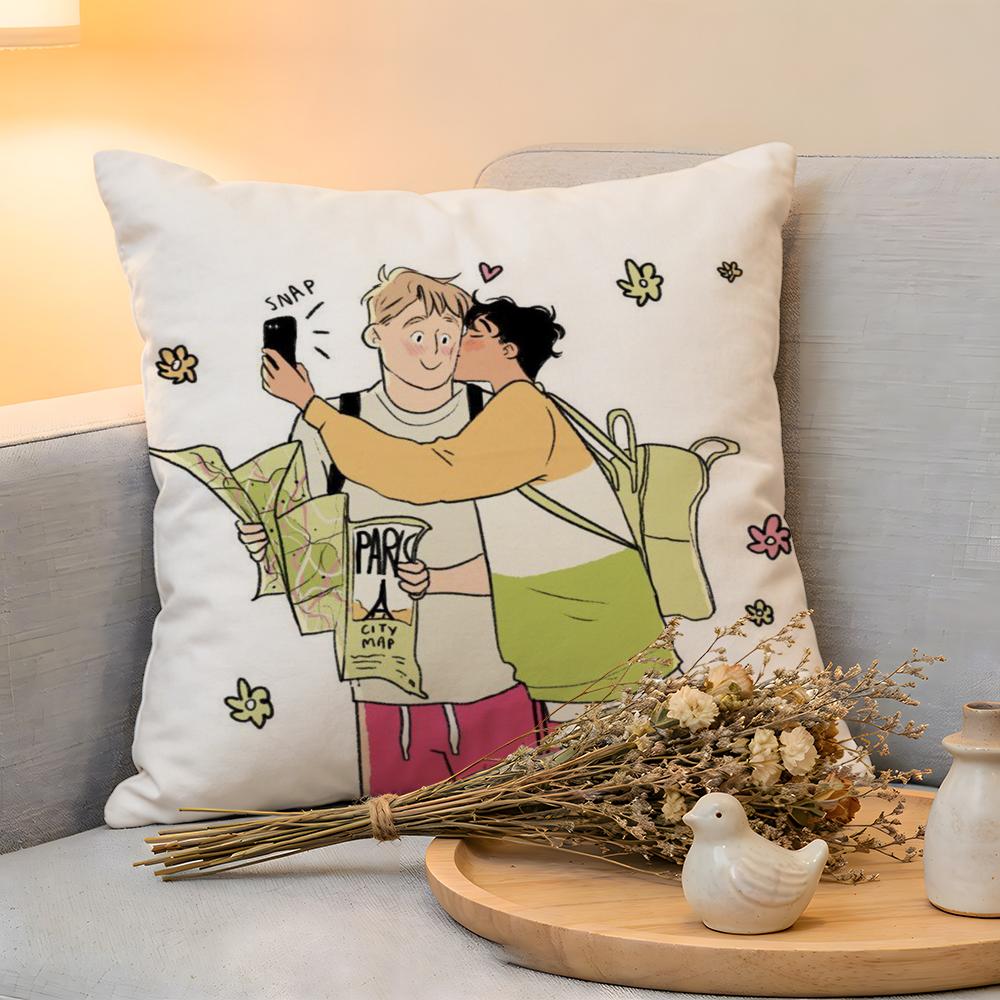 Cushion Cover Linen SkinFriendly Soft Decorative Case For Sofa Home Decor HHeartstopper Pillow cover