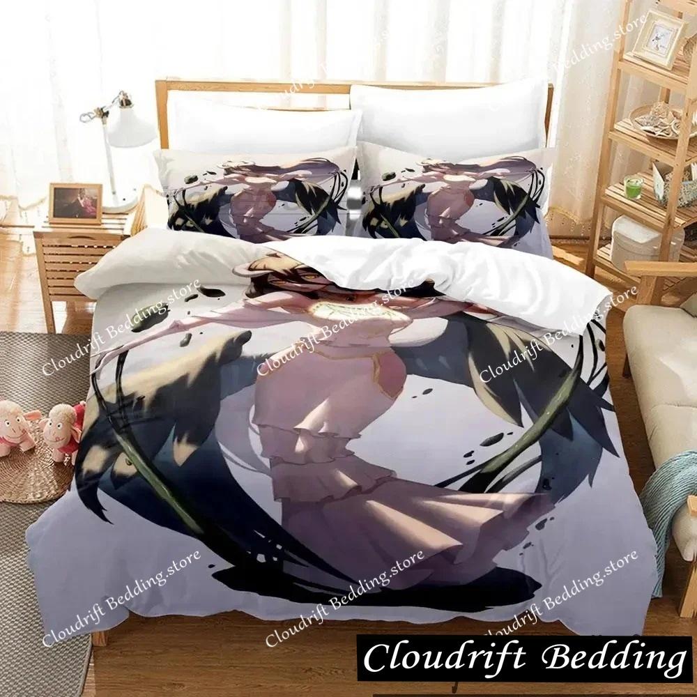 3D Print Anime OVERLORD Bedding Set Duvet Cover Bed Set Quilt Cover Pillowcase Comforter King Queen Size Boys Adult Bedding Set