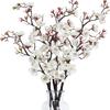 Artificial Flowers Spring Plum Blossom Peach Branch Silk Flowers for Home Wedding Party New Year Decoration Wreaths Accessories