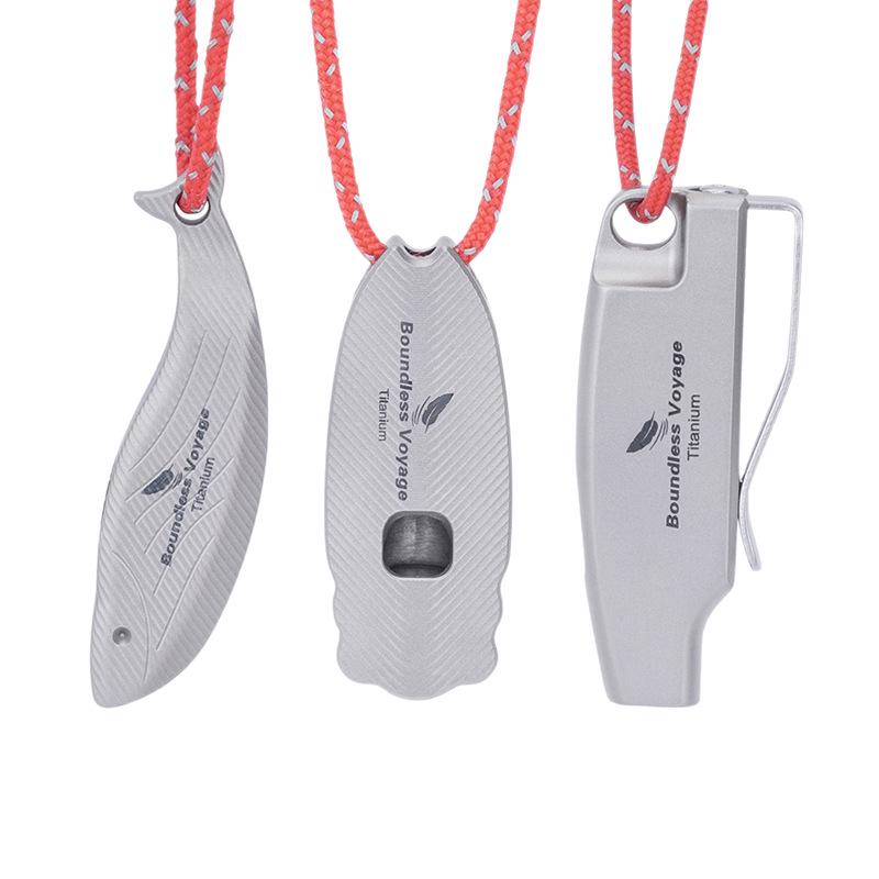 Ultralight Titanium Emergency Survival Whistle - 120dB, Portable & Durable