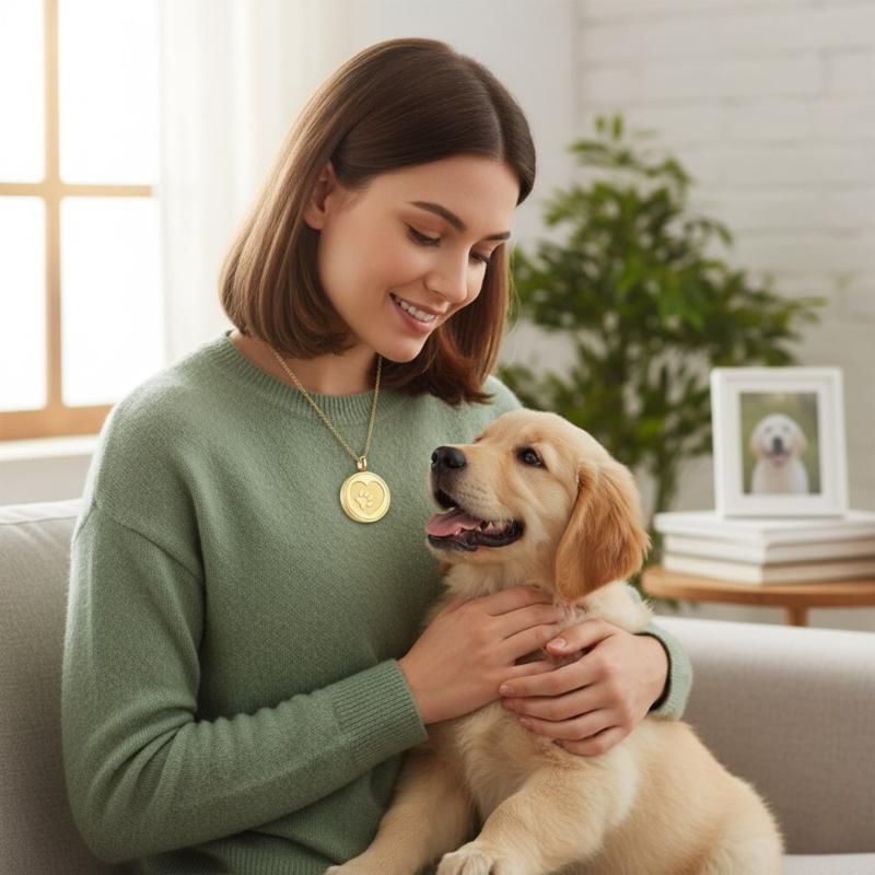 Stainless Steel Pet Paws Print Memorial Necklace Lockets With Cremation Ashes Furs Container For Pet Loss Remembrances