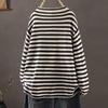 SIBISHER Women's Striped Color Block Knit Top