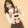 Kawaii Capybara Crossbody Bag Cartoon Animal Cartoon Shoulder Bag Simple Plush Backpack  Children