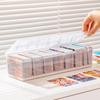 Transparent Plastic Storage Box Photocards Small Card Storage Box Desk Organizer Box Classification Box Stationery