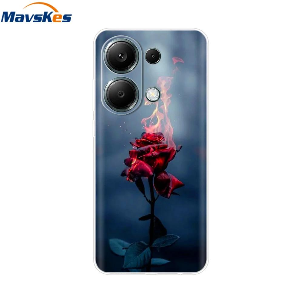 For Xiaomi Redmi Note 13 4G Case Note13 Cover Soft Clear Silicone TPU Back Case Funda For Redmi Note 13 Pro 4G Phone Cases Coque