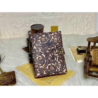 Vintage Leder Tagebuch Garten Blume Handgemachtes Notizbuch Geschenke für Männer & Frauen Schreibtagebuch Buch der Schatten Vintage Rustikal