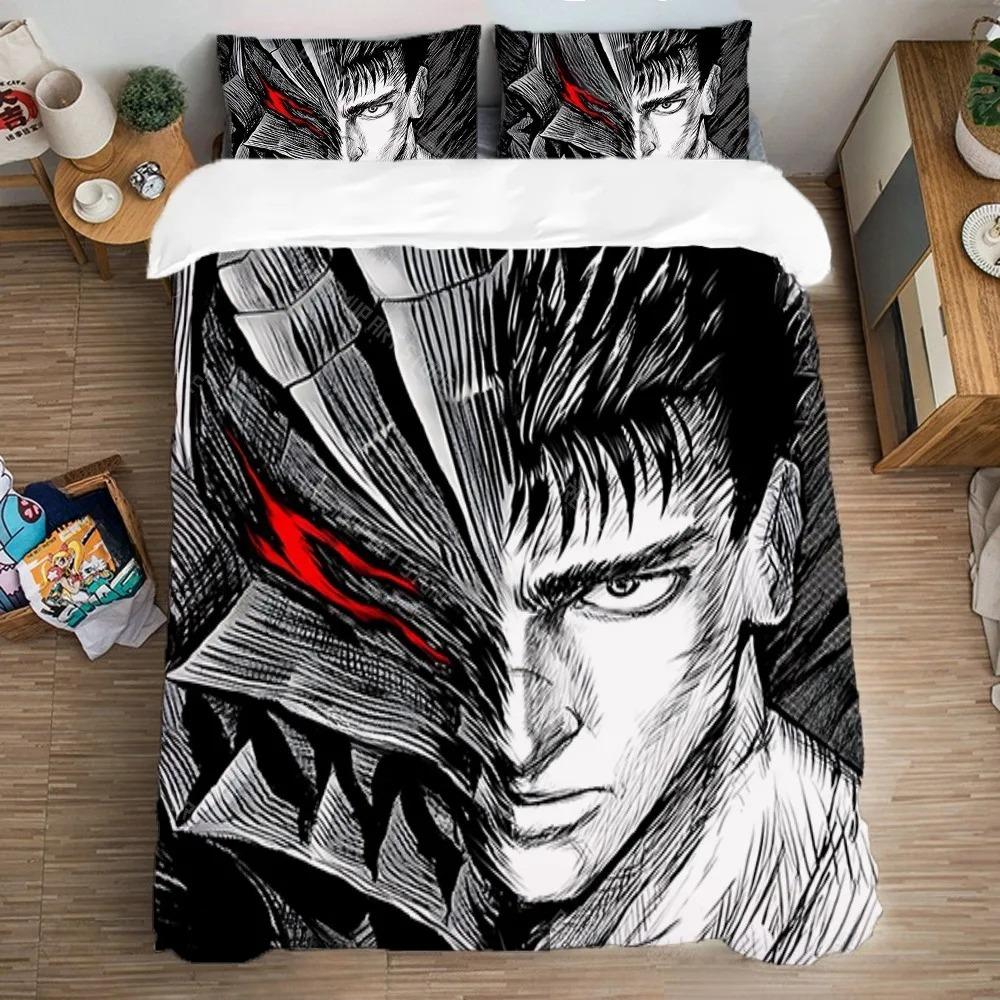 Anime Berserk Bettwäsche Set Jungen Mädchen Twin Queen Size Bettbezug Kissenbezug Bett Kinder Erwachsene Mode Home Textileextile