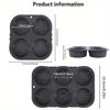 Non-Stick Silicone Hamburger Bun Pan and Muffin Tray Baking Mold for Bread Cupcakes Cakes and Pastries Kitchen Bakeware Tools