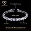 Factory  2-6mm Iced Jewelry 925 Sterling Silver VVS Graded Mossanite Moissanite Diamond Tennis Chain Bracelet Gift