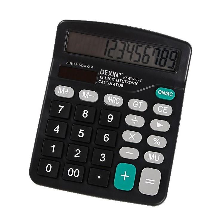 837 Dual Power Solar Calculator: Desktop Accounting with 12-Digit Large Digital Display