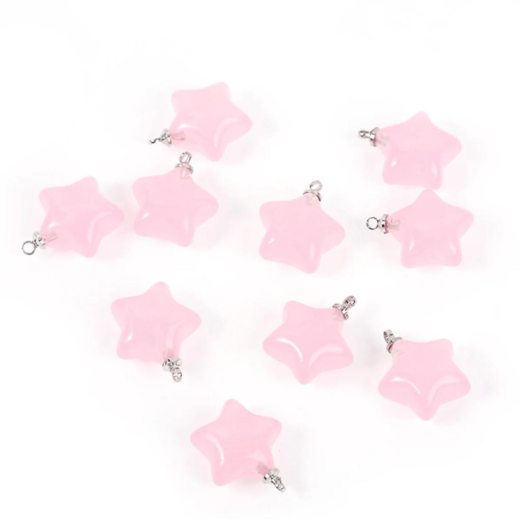 TX32 10pcs 17x10mm Candy Color Acrylic Star Charms Simple Pendant Handmade Jewelry Making Diy Bracelet Necklace Accessories