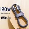 Jingyao 6A 120W Super Fast Charging Fabric Data Cable for Huawei Type-C Phones.