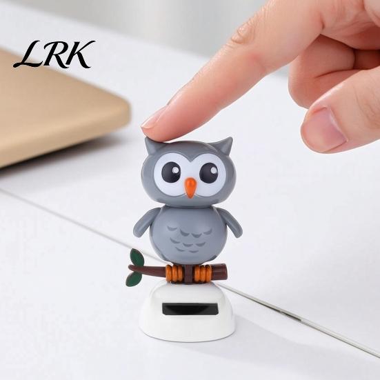 Plastic Solar Ornament Funny Dancing Duck Toys, Creative Fun Swinging Bright Color Toy Owl Car Decorations Desktop Ornaments Interior Dashboard