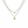 Heart Pendant Necklace Women Adjustable Chain Necklace Elegant Double Layer Necklace Suitable for Weddings and Parties