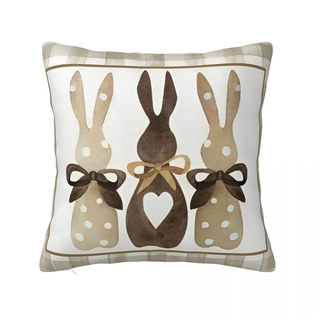 Easter Rabbit Bunny Pillowcases Sofa Cute Cushion Cover Funny Home Decoration Throw Pillow Case 40*40