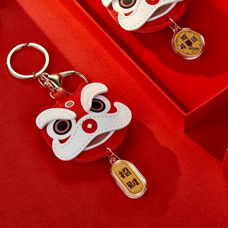 2025 Awakening Lion Keychain: Chinese Style Fortune & Luck Ornament for New Year Celebration & Corporate Gifts