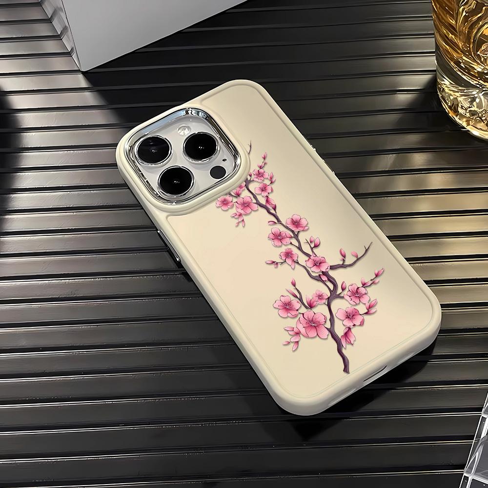 Pink Flowers Phone Case Suitable For IPhone 16 15 Plus 14 13 12 11 Pro Max XS XR 7 8 Case Cover Funda For IPhone 16 15 14 Plus
