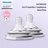 Philips Avent Babyflaschensauger, breites Kaliber, lebensmittelechtes Silikon, 2 Stück/Packung, 0 Monate, 1 Monat, 3 Monate, 6 Monate