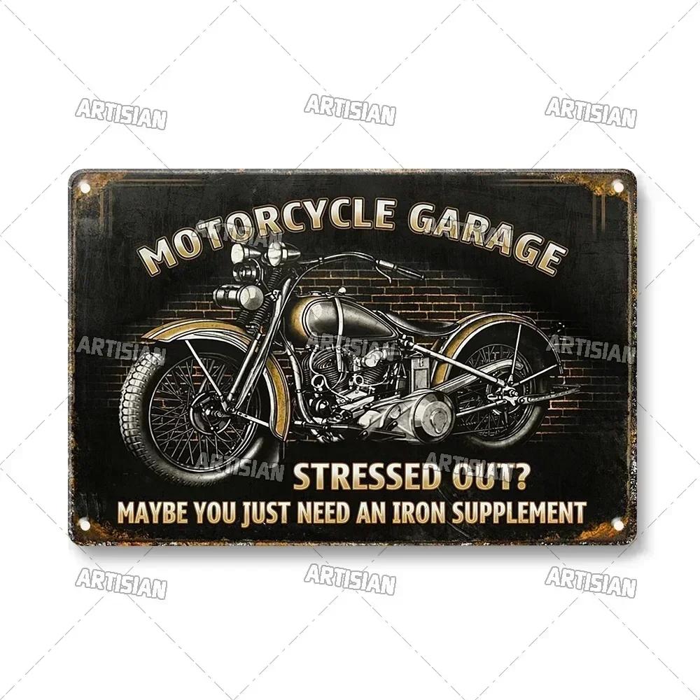 Crosscountry Motorcycle Tin Sign Vintage Metal Wall Decor Garage Home Bar Metal Plaque