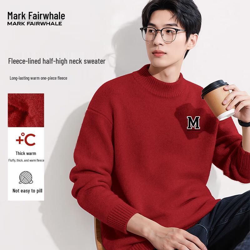 Mark Fairwhale Men s Heavyweight Fleece-Lined Mock Neck Sweater 3XL