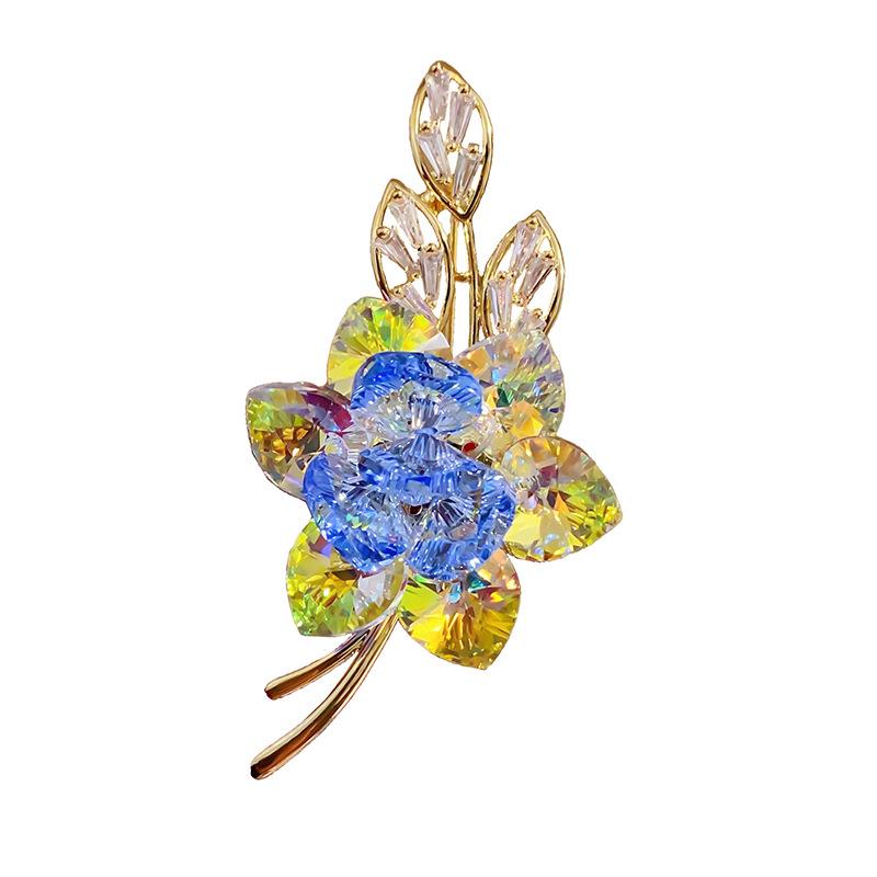 Senior Brooches Flower Leaf Brooch Pins for Women Suit Pendant  Fashion Brooches Jewelry