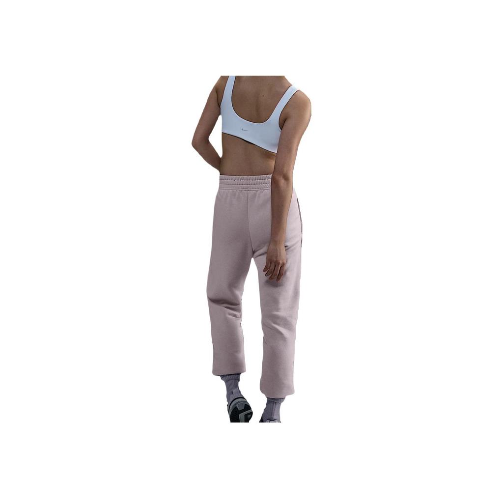 Nike Swoosh Sportswear Essentials Series Comfortable Soft Warm Casual Pants Women Bottoms Platinum-Purple White BV4090-019