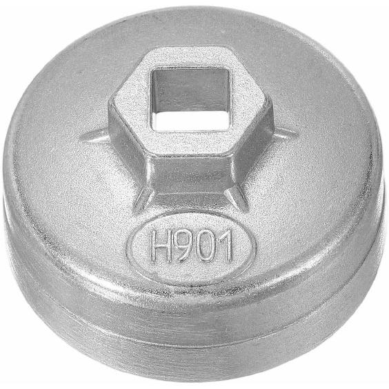 HARFINGTON Oil Filter Cap Wrench 14 Flute 65mm Inner Dia 1/2" Square Drive Aluminum Cup Type Drive Metric Oil Filter Socket Removal Tool for Engine