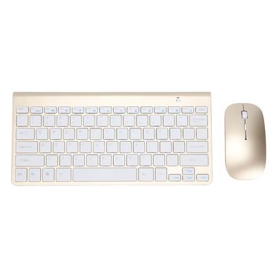 Kombinace klávesnice a myši s bezdrátovým rozhraním 2,4 G USB, ultratenká přenosná ergonomická klávesnice a myš, odolná proti opotřebení