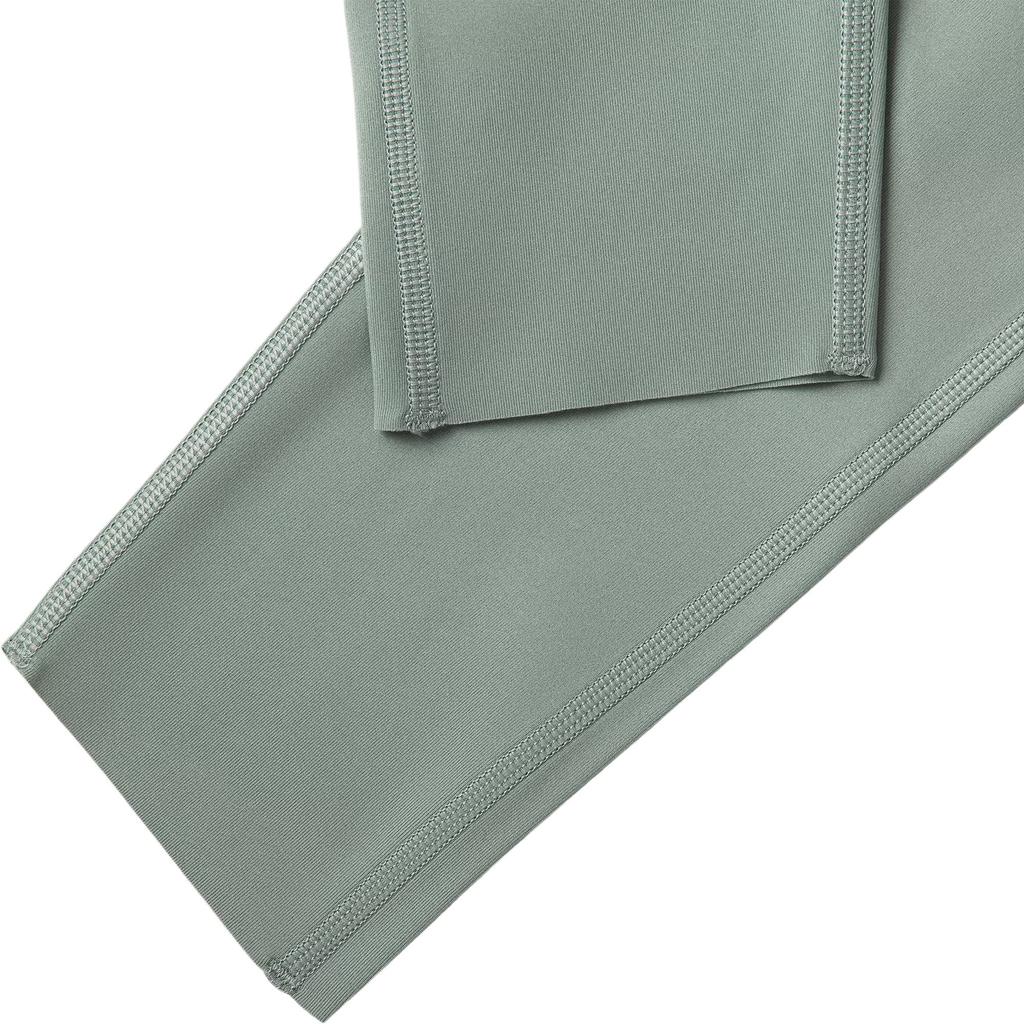 Adidas Optime Essentials Power Logo Tight Comfortable Quick-Dry Three-Quarter Sports Pants Women Pants Silver Gray Green KA8590