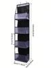 1pc 4 Layer Over The Door Hanging Organizer,Cosmetics Wall Hanging Storage Organizer,Large Capacity Mesh Holder With Clear Pockets Hanging Storage Bag