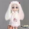 Japanese Lop-eared Rabbits Bunny Cute White Pajamas Hat Dress Skirt Costume 1/6 Size BJD Doll Accessories Doll's Clothes DJ Sep