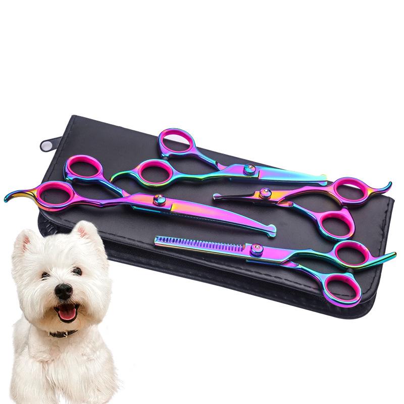 Pet Scissors Set, Pet Trimming Scissors, Pet Scissors, Round Head Scissors, Pet Grooming Scissors 1 set