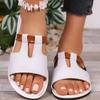 2026 Summer Hot Sale Women's Open Toe Slippers Bordered Mixed Colors Flat with Sandals Plus Size Outdoor Daily Beach Slippers