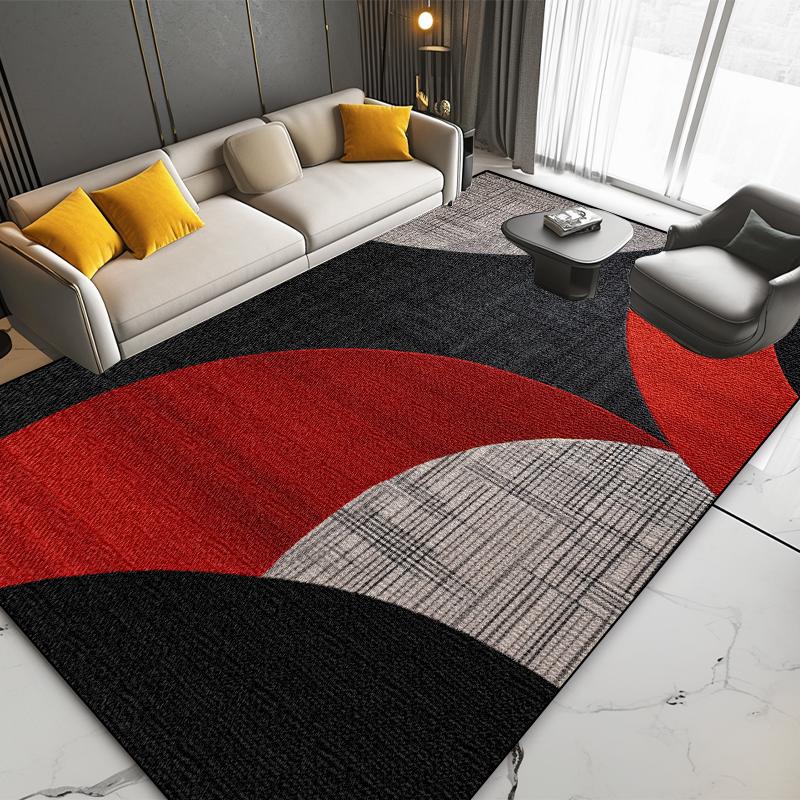European Modern Geometric Large Living Room Carpets Abstract Stripe Bedroom Washable Rugs Cloakroom Lounge Non-slip Mat for Kids